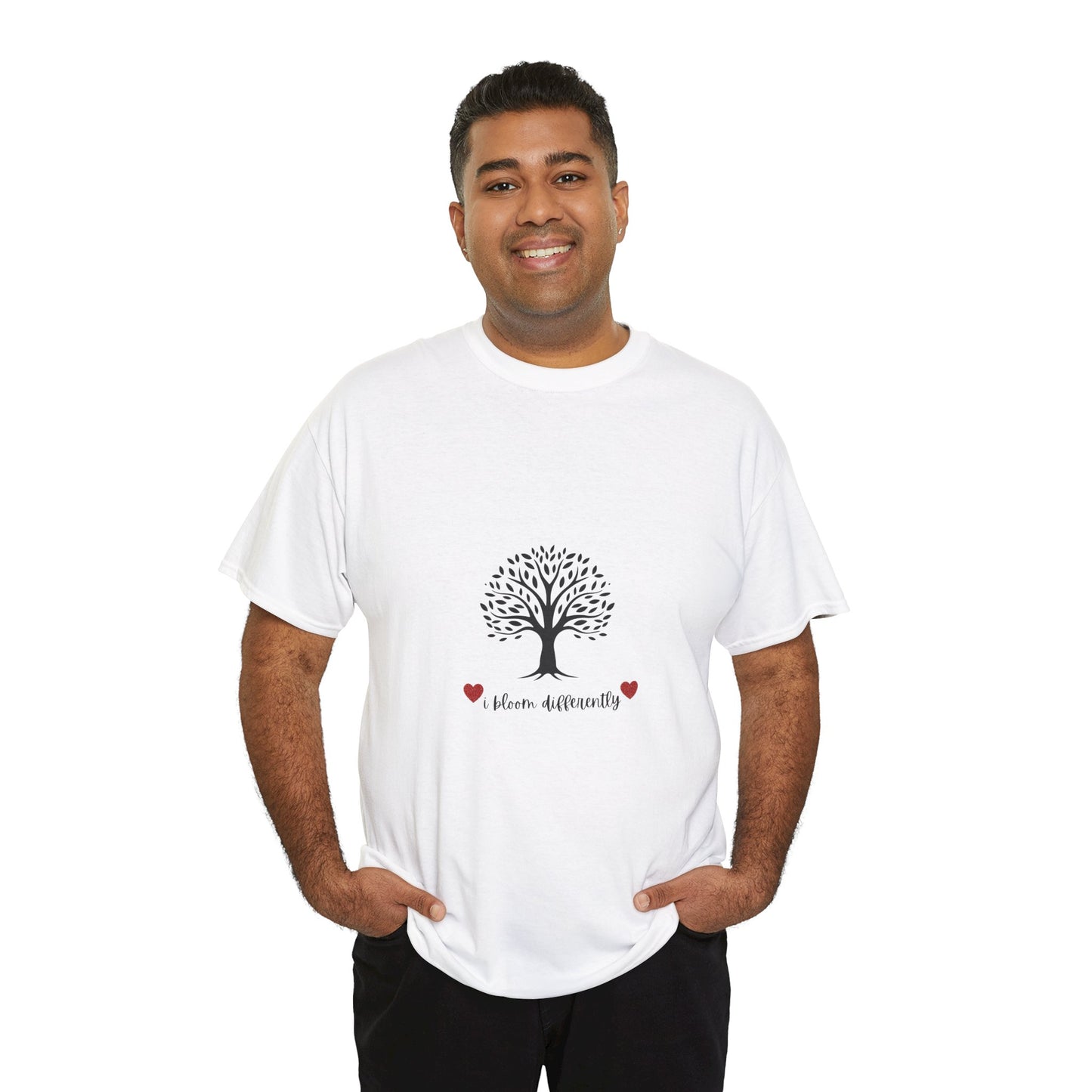Tree of Life Unisex Cotton Tee | Heart Diversity Shirt, Gift for Nature Lovers, Eco-Friendly Fashion, Casual Wear, Meaningful Message