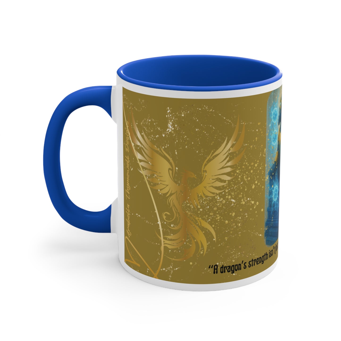 Crowned in Flame, Forged in Light Magical Fantasy Mug with Dragon and Phoenix Design, Unique Gift for Avid Readers, Coffee Lovers, Fantasy Enthusiasts, Inspirational Mug