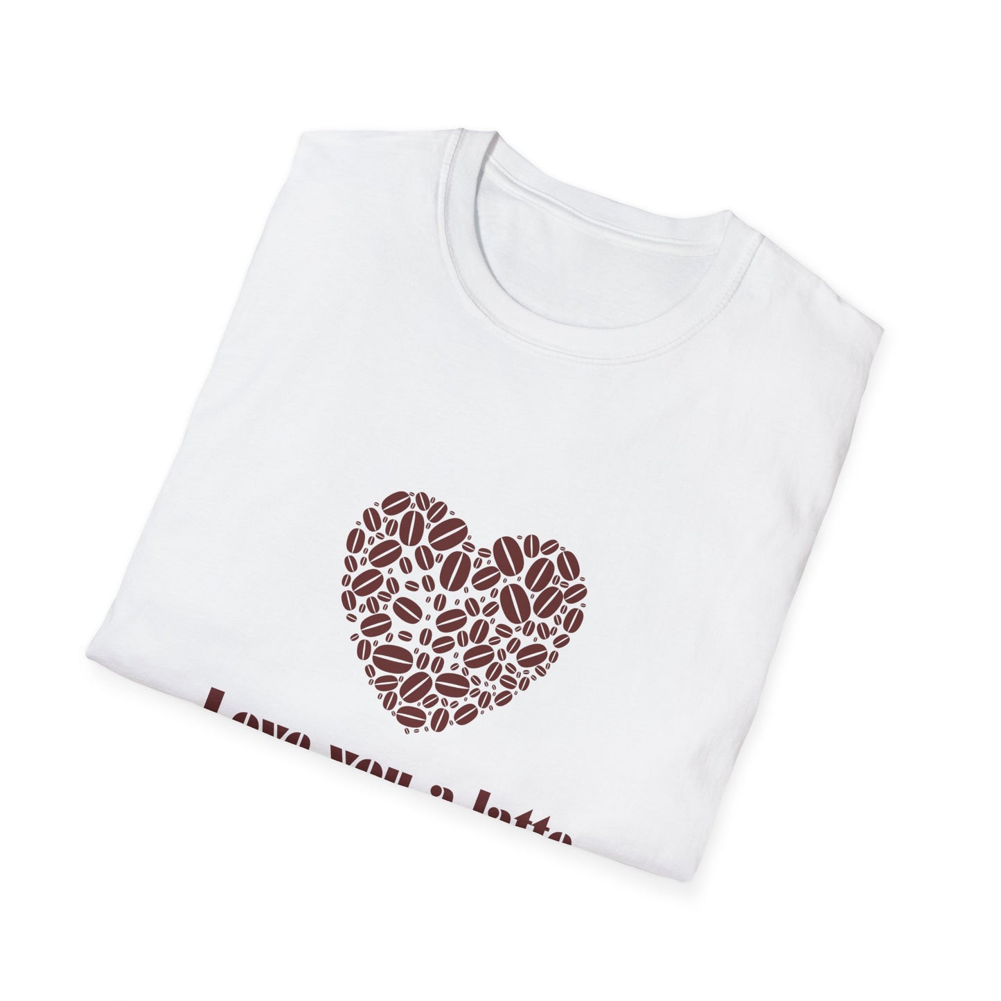 Love You a Latte T-Shirt, Coffee Lover Tee, Cute Gift for Baristas, Valentine's Day Shirt, Unisex Cafe T-Shirt, Cozy Casual Wear
