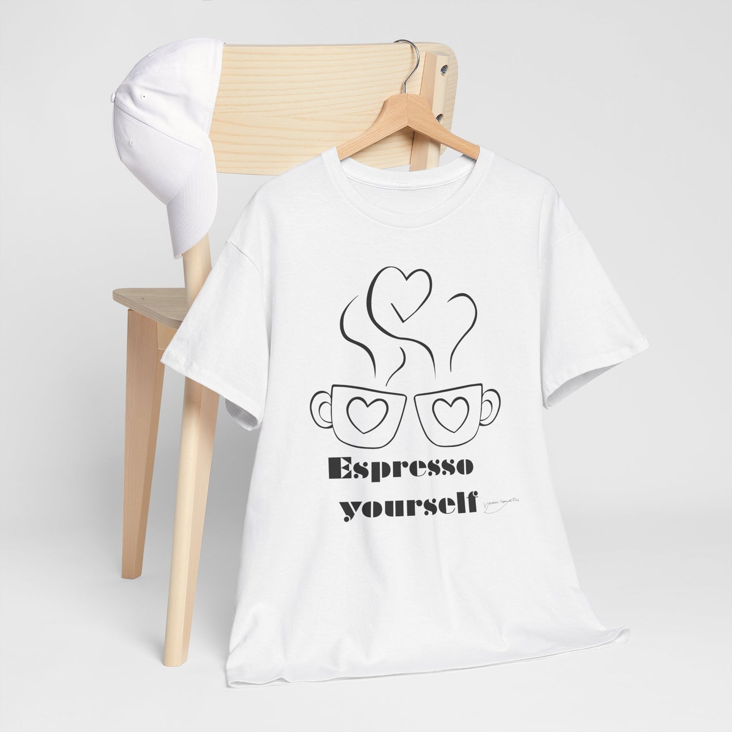 Espresso Yourself Unisex Heavy Cotton Tee, Coffee Lover Shirt, Gift for Baristas, Fun Casual Tee, Perfect for Birthdays and Coffee Days