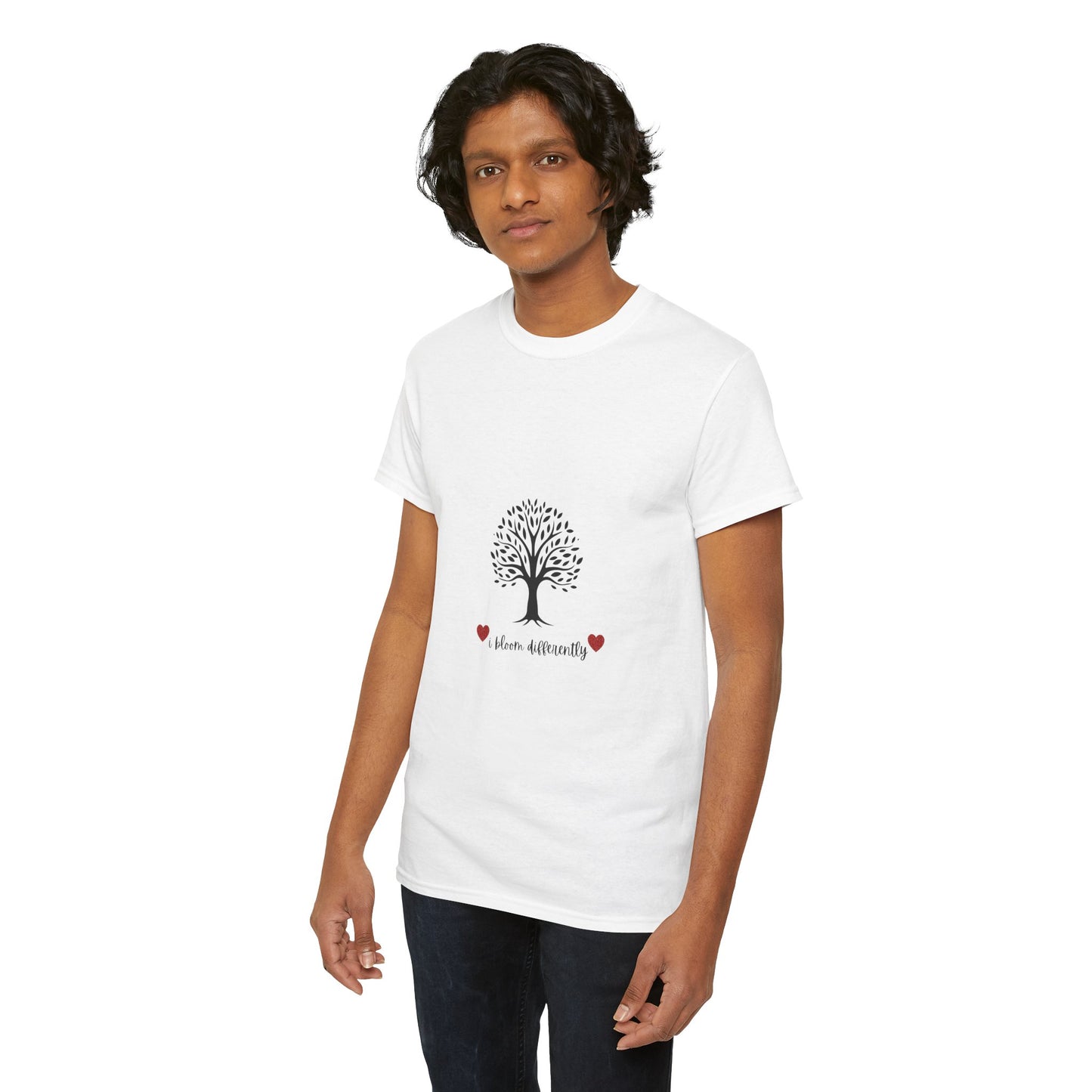 Tree of Life Unisex Cotton Tee | Heart Diversity Shirt, Gift for Nature Lovers, Eco-Friendly Fashion, Casual Wear, Meaningful Message