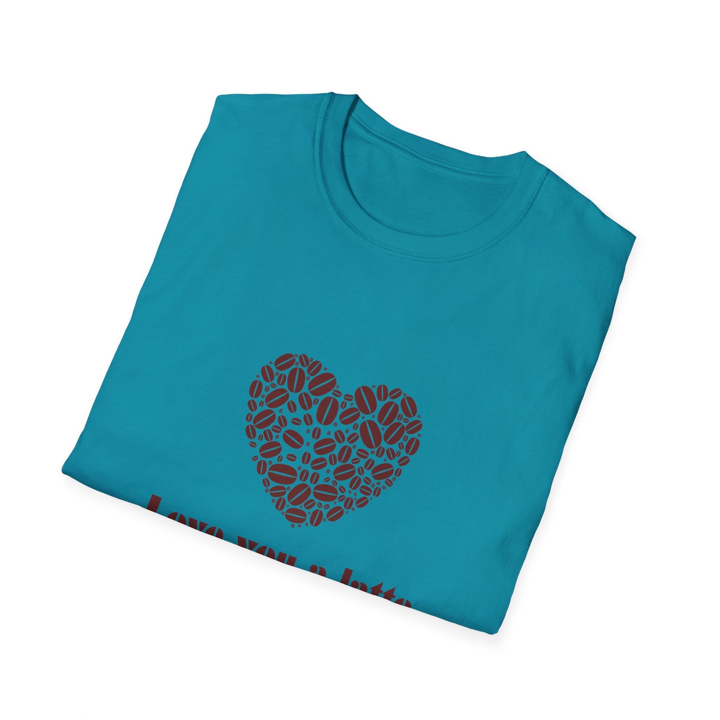 Love You a Latte T-Shirt, Coffee Lover Tee, Cute Gift for Baristas, Valentine's Day Shirt, Unisex Cafe T-Shirt, Cozy Casual Wear