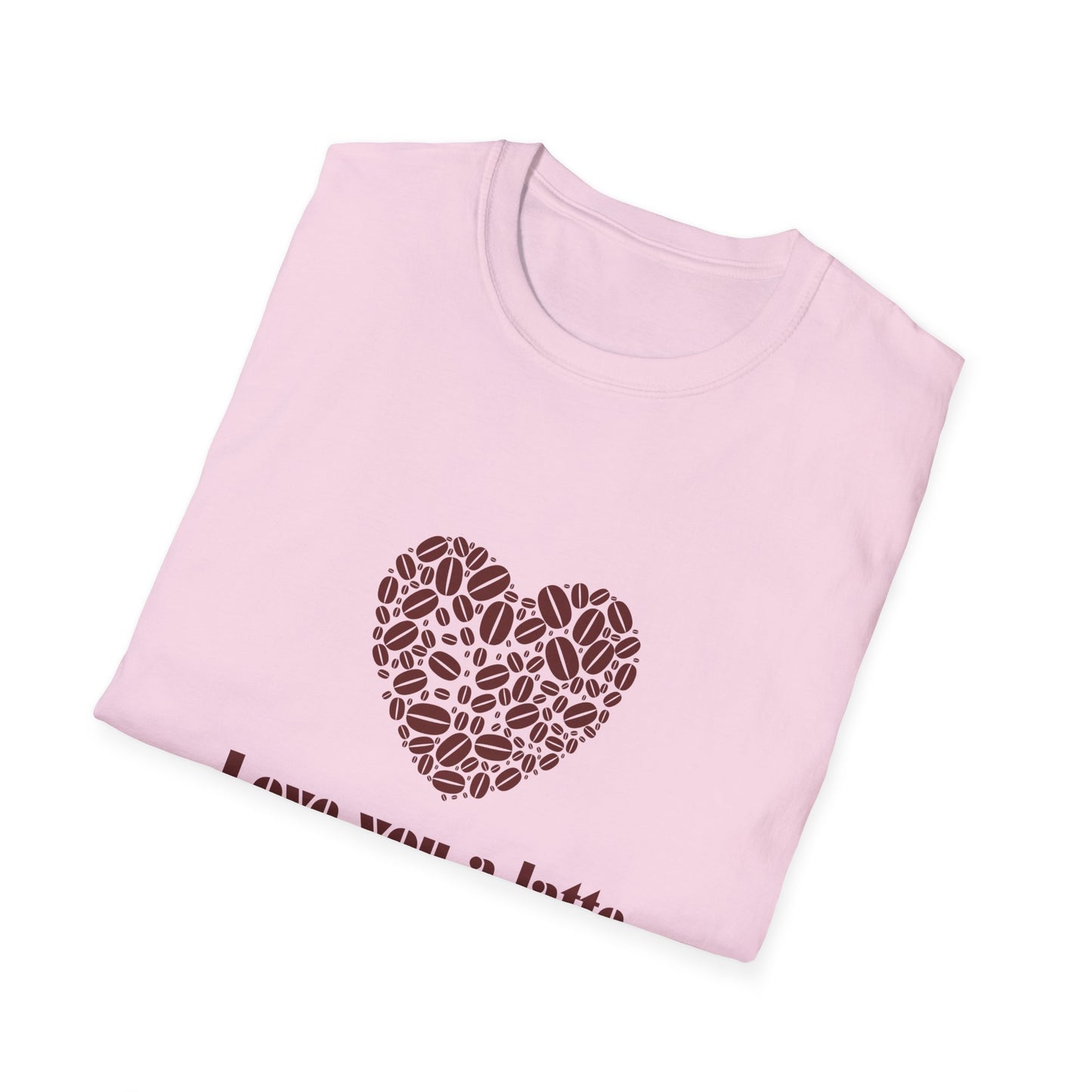 Love You a Latte T-Shirt, Coffee Lover Tee, Cute Gift for Baristas, Valentine's Day Shirt, Unisex Cafe T-Shirt, Cozy Casual Wear
