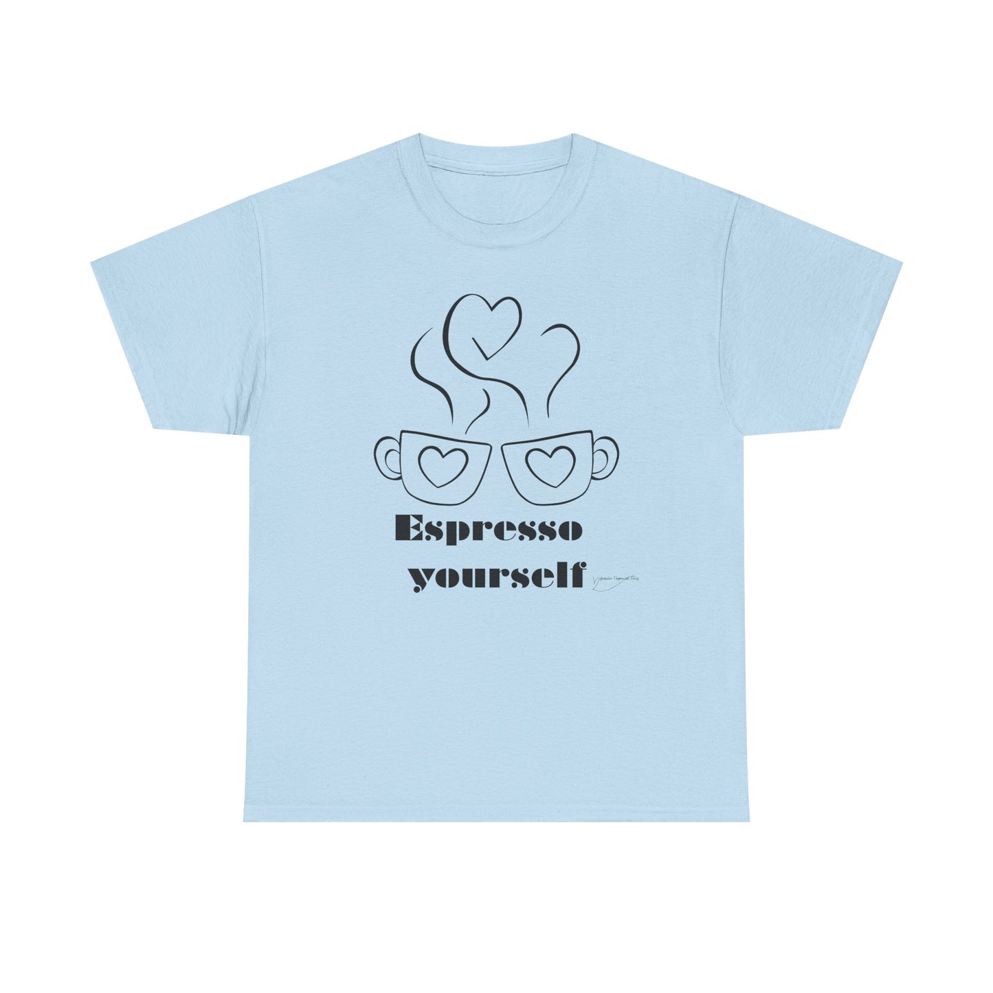 Espresso Yourself Unisex Heavy Cotton Tee, Coffee Lover Shirt, Gift for Baristas, Fun Casual Tee, Perfect for Birthdays and Coffee Days