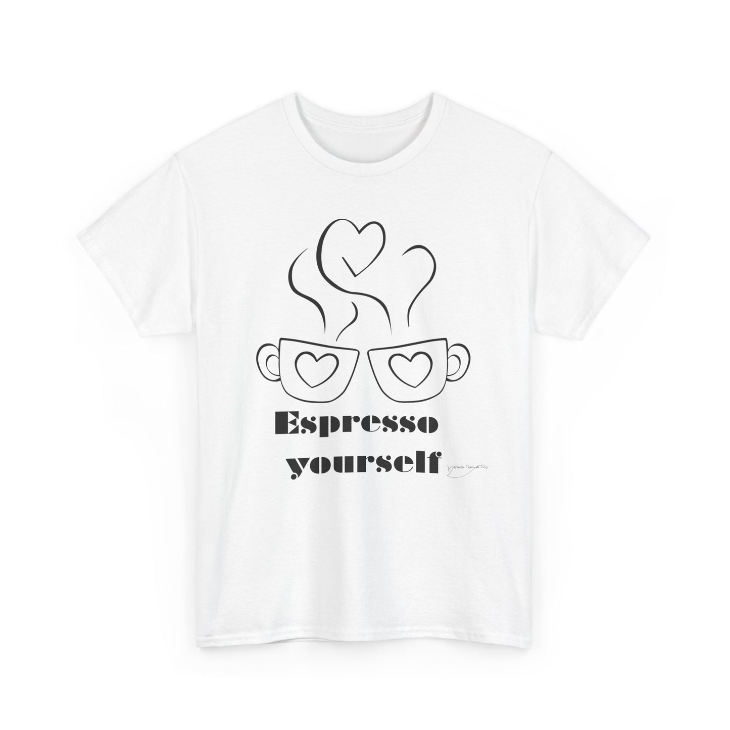 Espresso Yourself Unisex Heavy Cotton Tee, Coffee Lover Shirt, Gift for Baristas, Fun Casual Tee, Perfect for Birthdays and Coffee Days