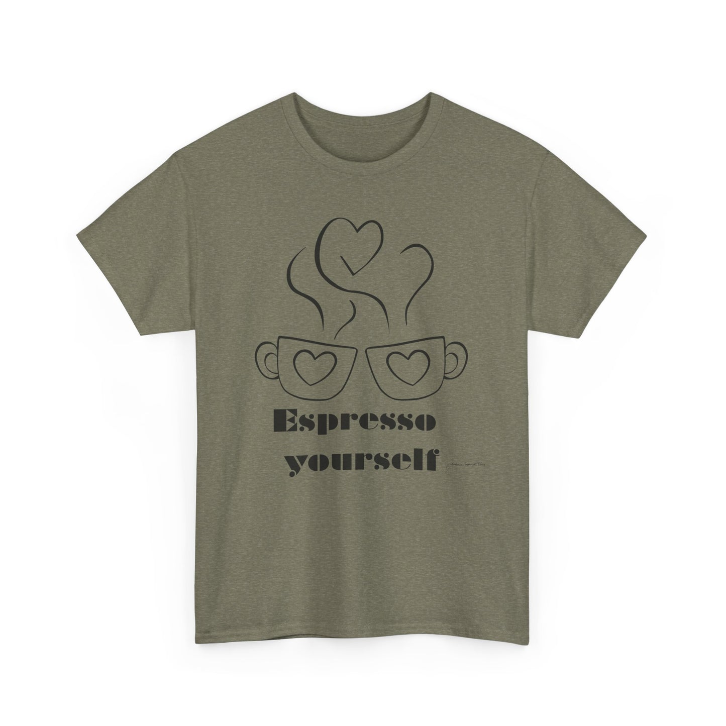 Espresso Yourself Unisex Heavy Cotton Tee, Coffee Lover Shirt, Gift for Baristas, Fun Casual Tee, Perfect for Birthdays and Coffee Days