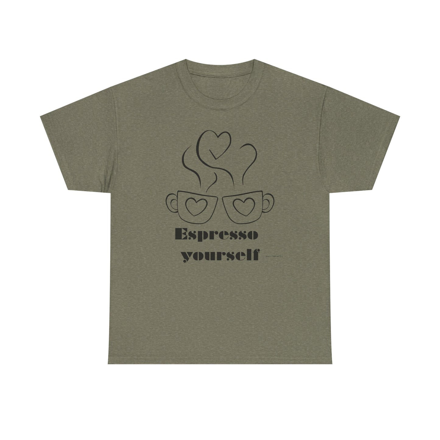 Espresso Yourself Unisex Heavy Cotton Tee, Coffee Lover Shirt, Gift for Baristas, Fun Casual Tee, Perfect for Birthdays and Coffee Days
