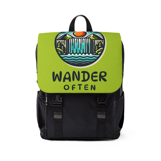 Unisex Casual Shoulder Backpack - Wander Often Adventure Bag, Travel Rucksack, Outdoor Tote, Hiking Backpack, Gift for Travelers