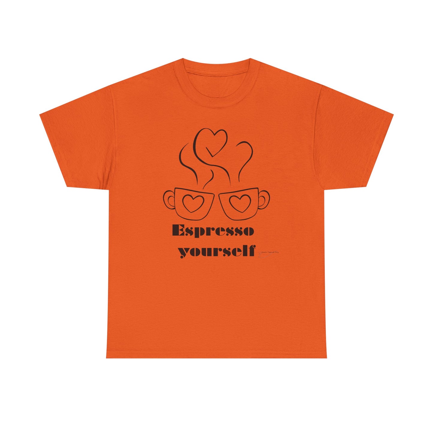 Espresso Yourself Unisex Heavy Cotton Tee, Coffee Lover Shirt, Gift for Baristas, Fun Casual Tee, Perfect for Birthdays and Coffee Days