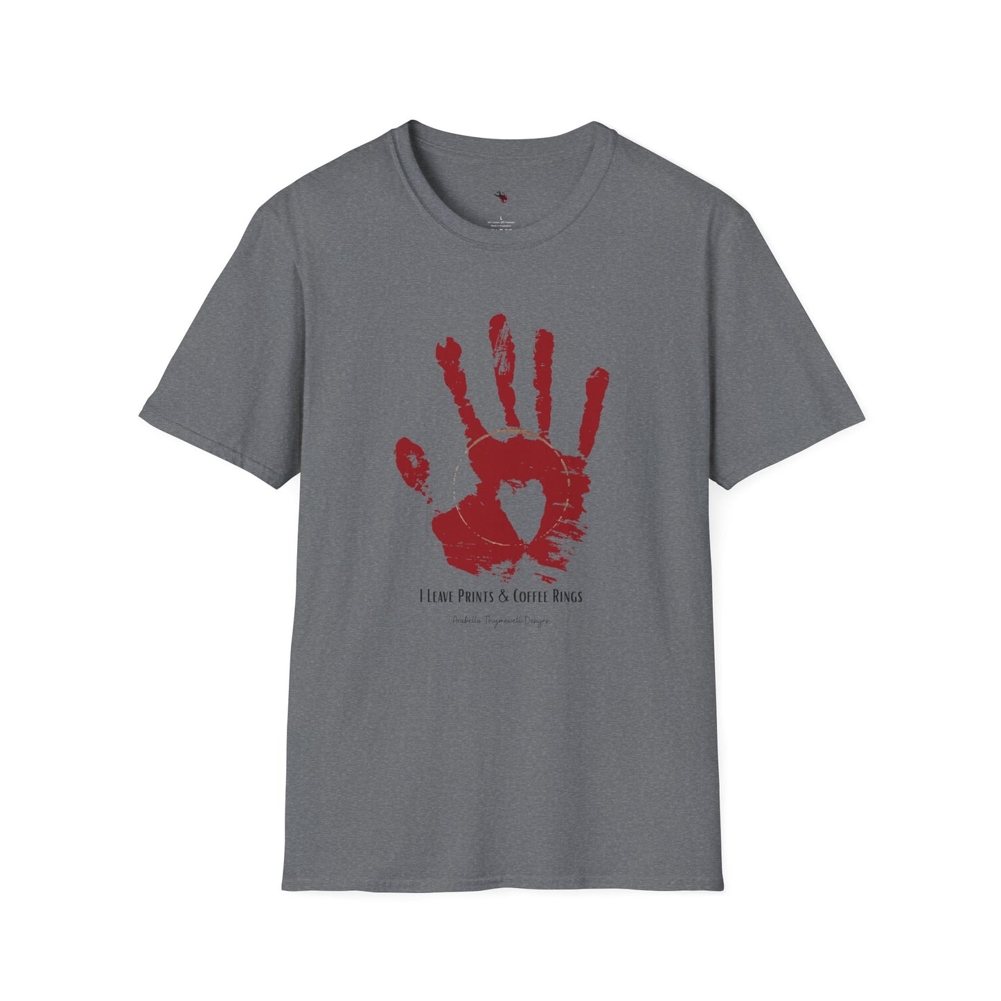 "Latte & Larceny" True Crime T-Shirt - Unisex Softstyle T-Shirt - Casual Gift for Coffee & True Crime Lovers