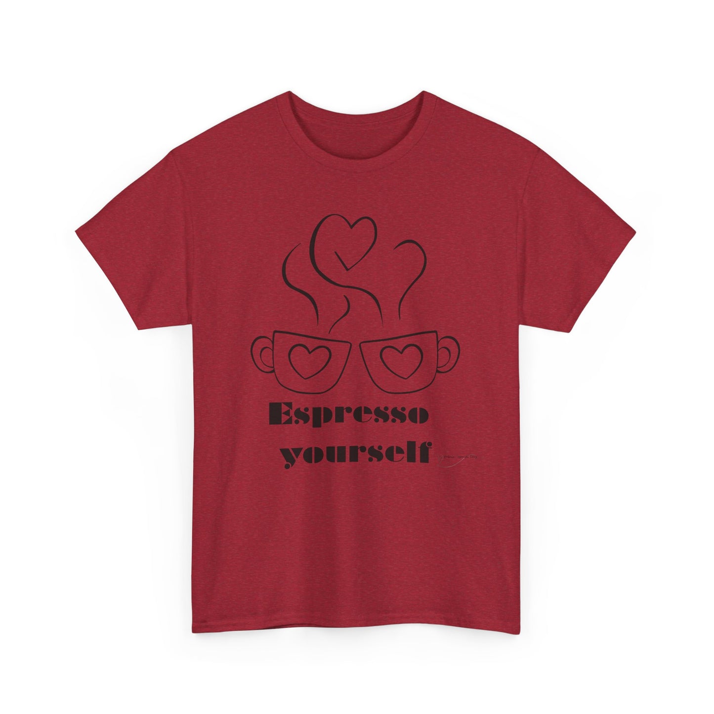 Espresso Yourself Unisex Heavy Cotton Tee, Coffee Lover Shirt, Gift for Baristas, Fun Casual Tee, Perfect for Birthdays and Coffee Days
