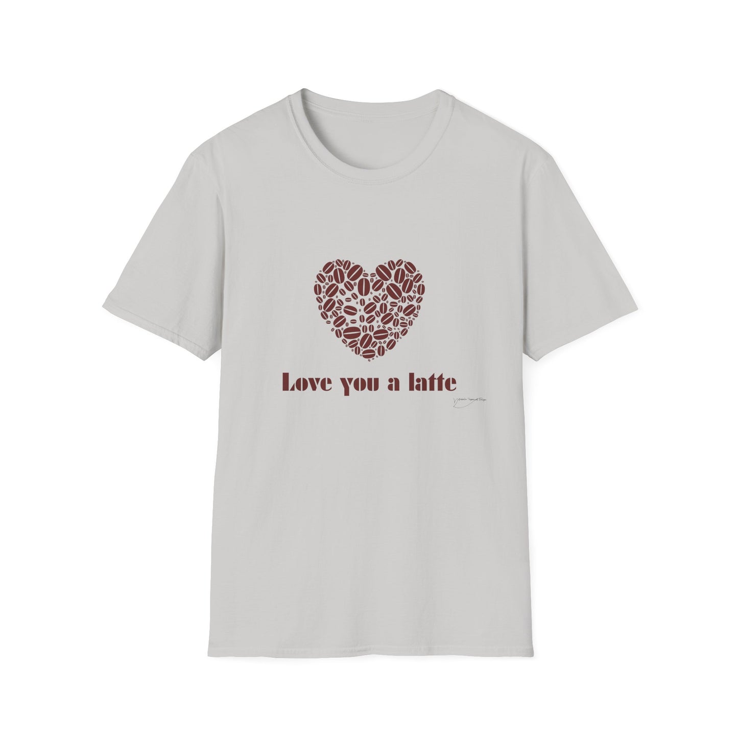 Love You a Latte T-Shirt, Coffee Lover Tee, Cute Gift for Baristas, Valentine's Day Shirt, Unisex Cafe T-Shirt, Cozy Casual Wear