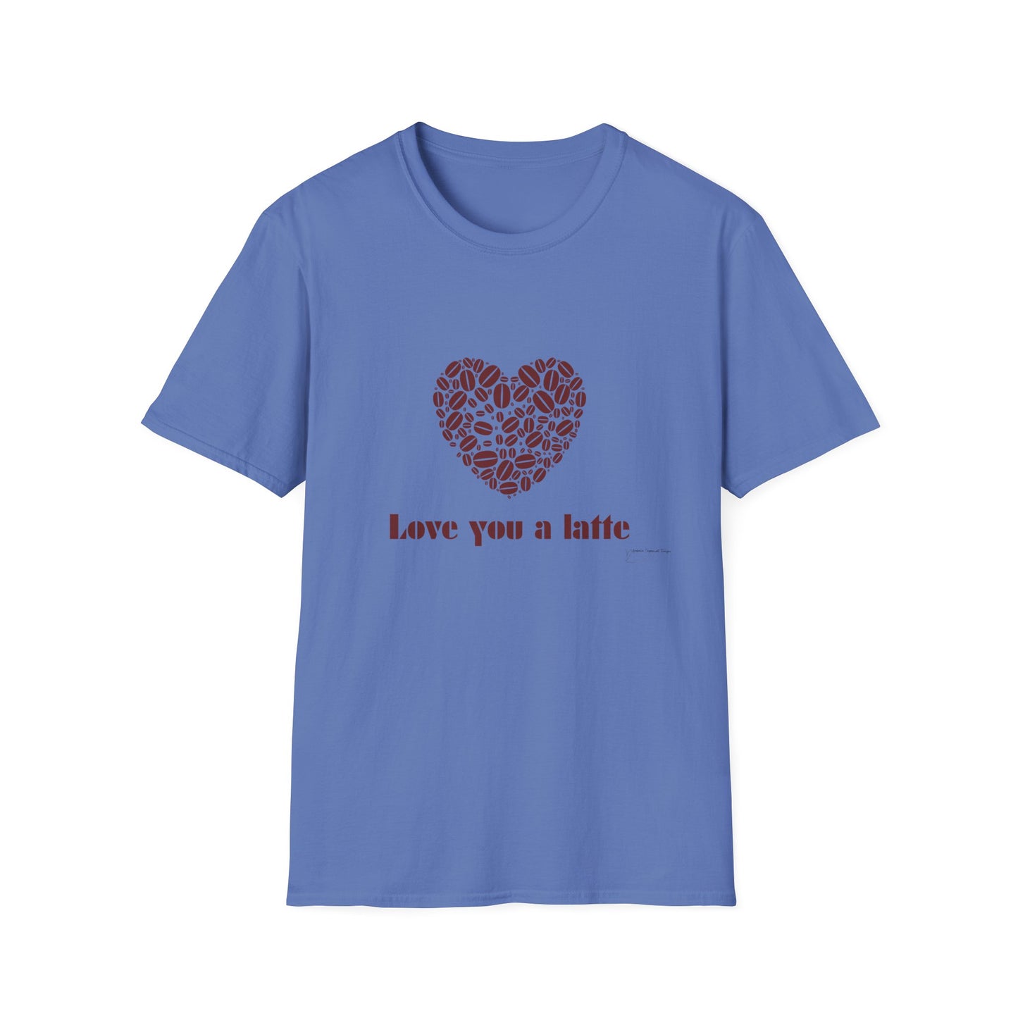 Love You a Latte T-Shirt, Coffee Lover Tee, Cute Gift for Baristas, Valentine's Day Shirt, Unisex Cafe T-Shirt, Cozy Casual Wear