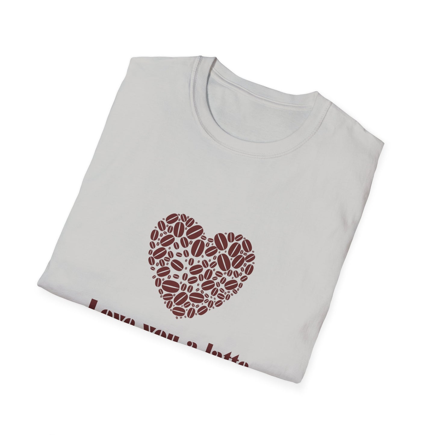 Love You a Latte T-Shirt, Coffee Lover Tee, Cute Gift for Baristas, Valentine's Day Shirt, Unisex Cafe T-Shirt, Cozy Casual Wear