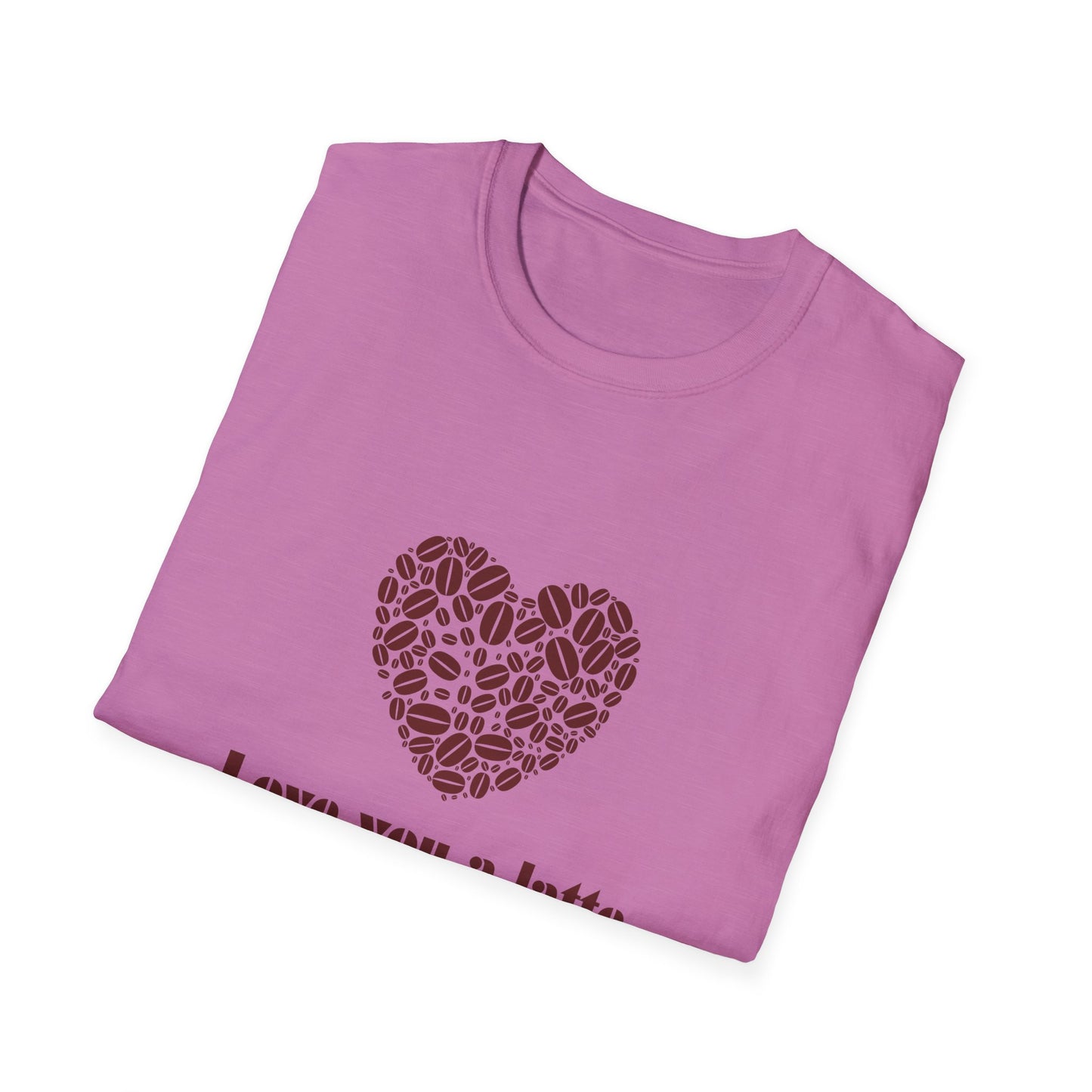 Love You a Latte T-Shirt, Coffee Lover Tee, Cute Gift for Baristas, Valentine's Day Shirt, Unisex Cafe T-Shirt, Cozy Casual Wear