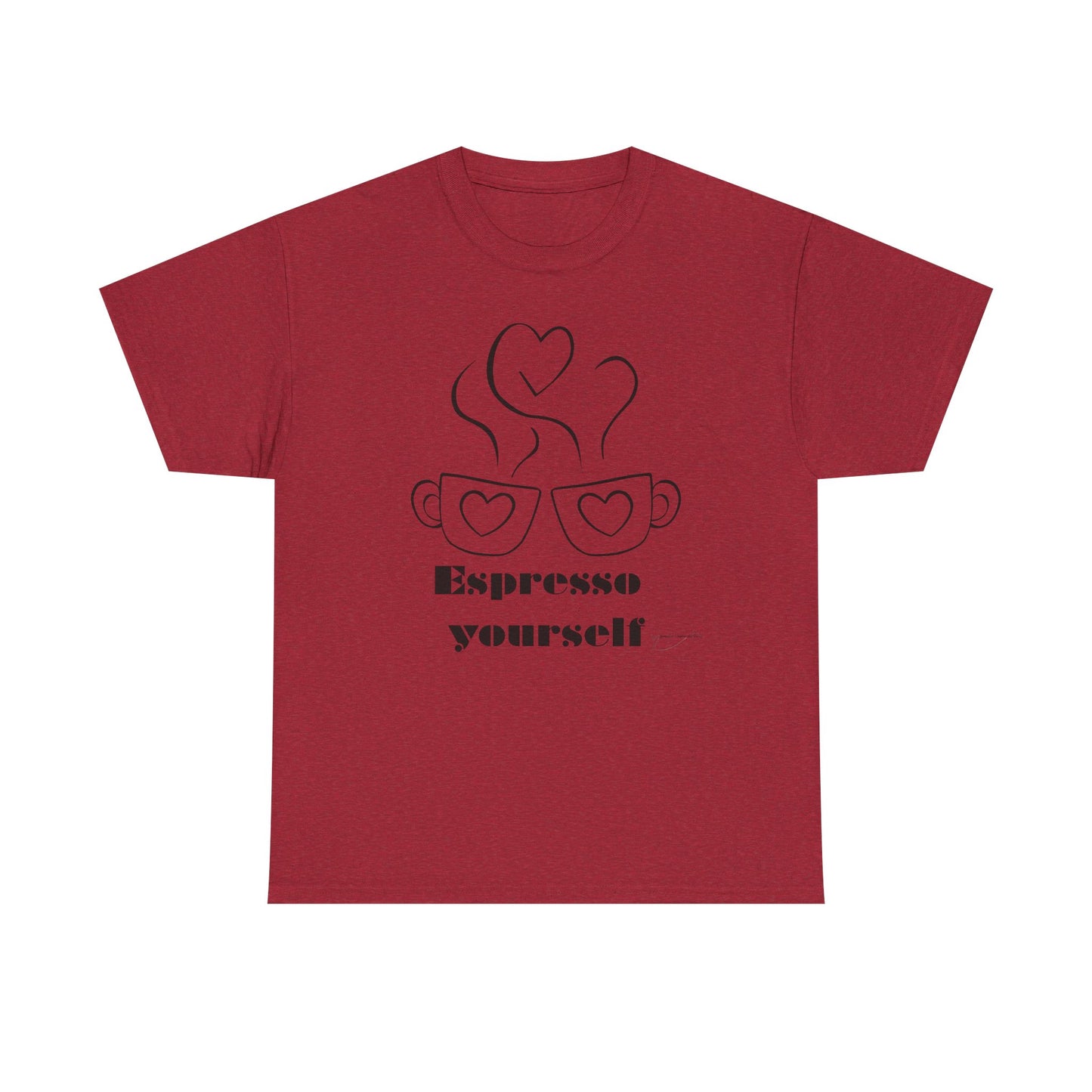 Espresso Yourself Unisex Heavy Cotton Tee, Coffee Lover Shirt, Gift for Baristas, Fun Casual Tee, Perfect for Birthdays and Coffee Days