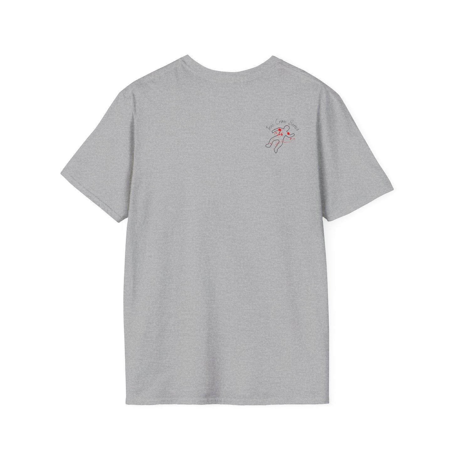 "Latte & Larceny" True Crime T-Shirt - Unisex Softstyle T-Shirt - Casual Gift for Coffee & True Crime Lovers