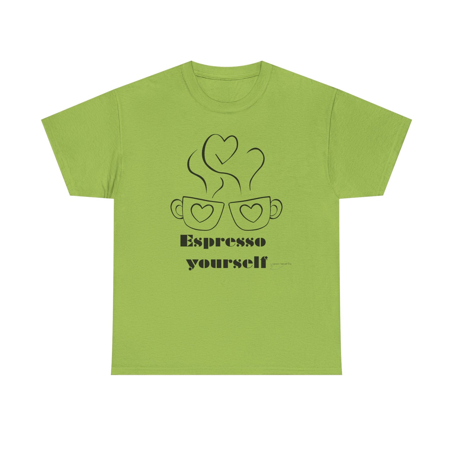 Espresso Yourself Unisex Heavy Cotton Tee, Coffee Lover Shirt, Gift for Baristas, Fun Casual Tee, Perfect for Birthdays and Coffee Days