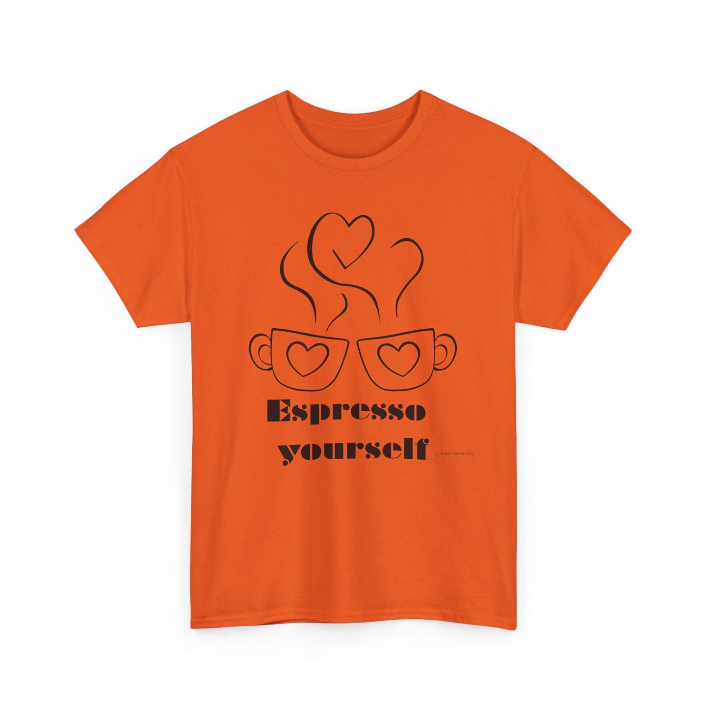 Espresso Yourself Unisex Heavy Cotton Tee, Coffee Lover Shirt, Gift for Baristas, Fun Casual Tee, Perfect for Birthdays and Coffee Days