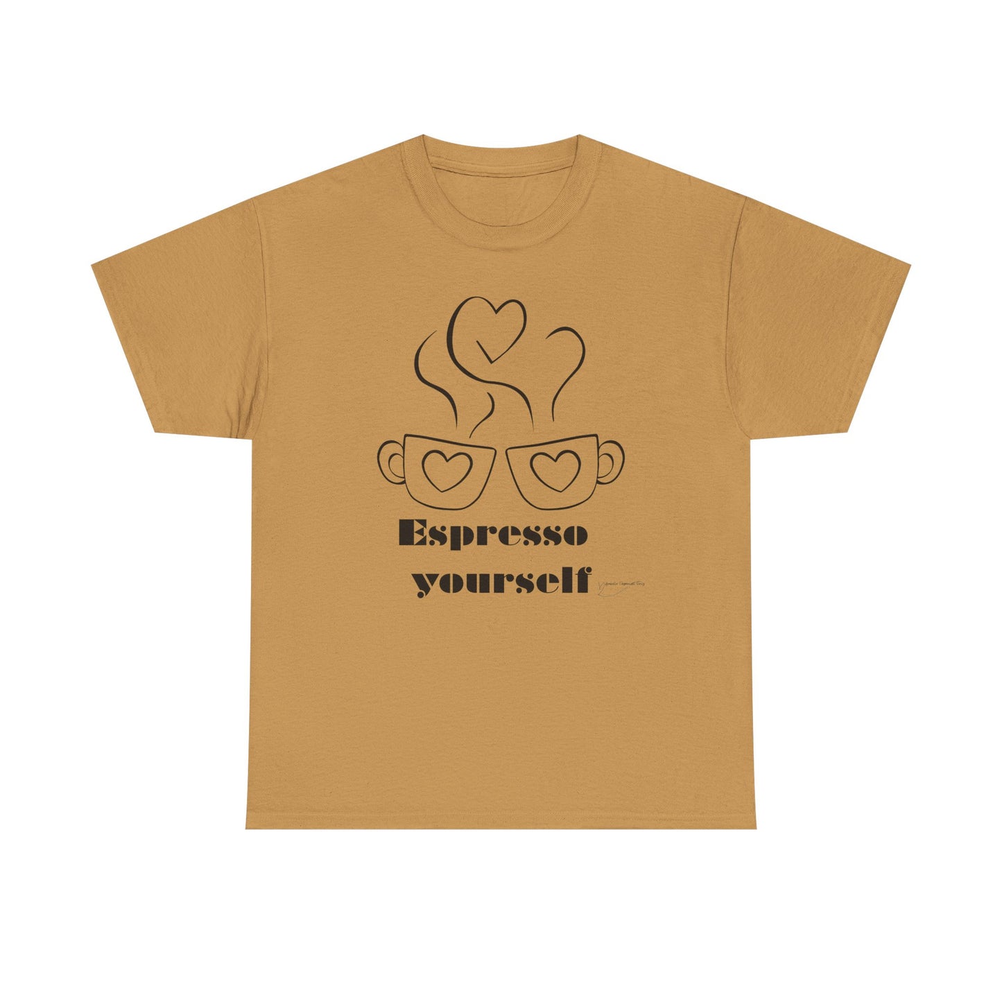 Espresso Yourself Unisex Heavy Cotton Tee, Coffee Lover Shirt, Gift for Baristas, Fun Casual Tee, Perfect for Birthdays and Coffee Days