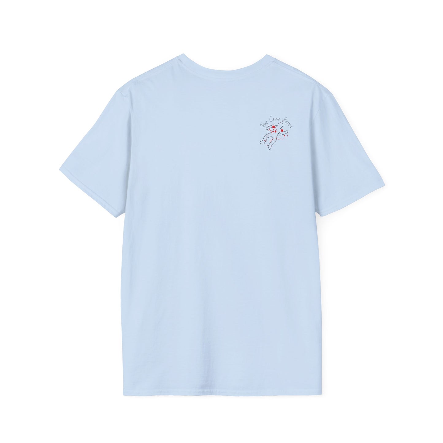 "Latte & Larceny" True Crime T-Shirt - Unisex Softstyle T-Shirt - Casual Gift for Coffee & True Crime Lovers
