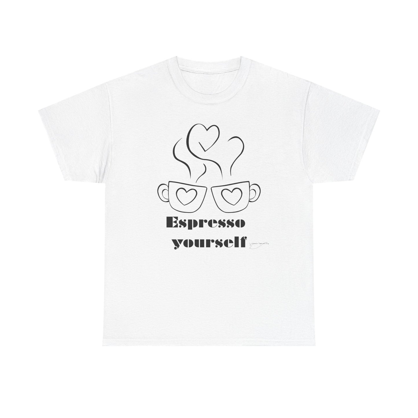 Espresso Yourself Unisex Heavy Cotton Tee, Coffee Lover Shirt, Gift for Baristas, Fun Casual Tee, Perfect for Birthdays and Coffee Days