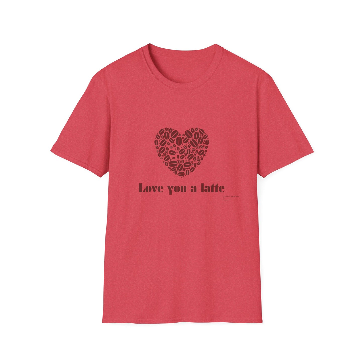Love You a Latte T-Shirt, Coffee Lover Tee, Cute Gift for Baristas, Valentine's Day Shirt, Unisex Cafe T-Shirt, Cozy Casual Wear