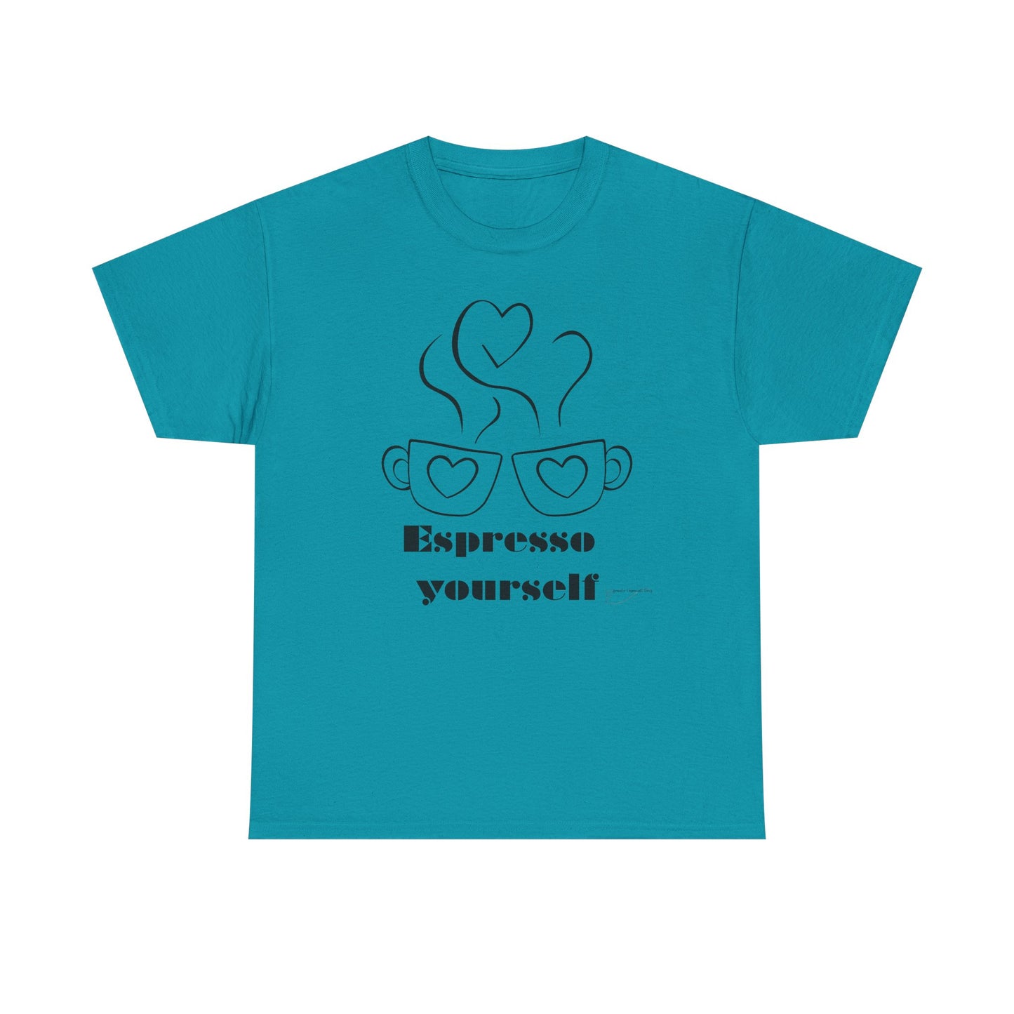 Espresso Yourself Unisex Heavy Cotton Tee, Coffee Lover Shirt, Gift for Baristas, Fun Casual Tee, Perfect for Birthdays and Coffee Days