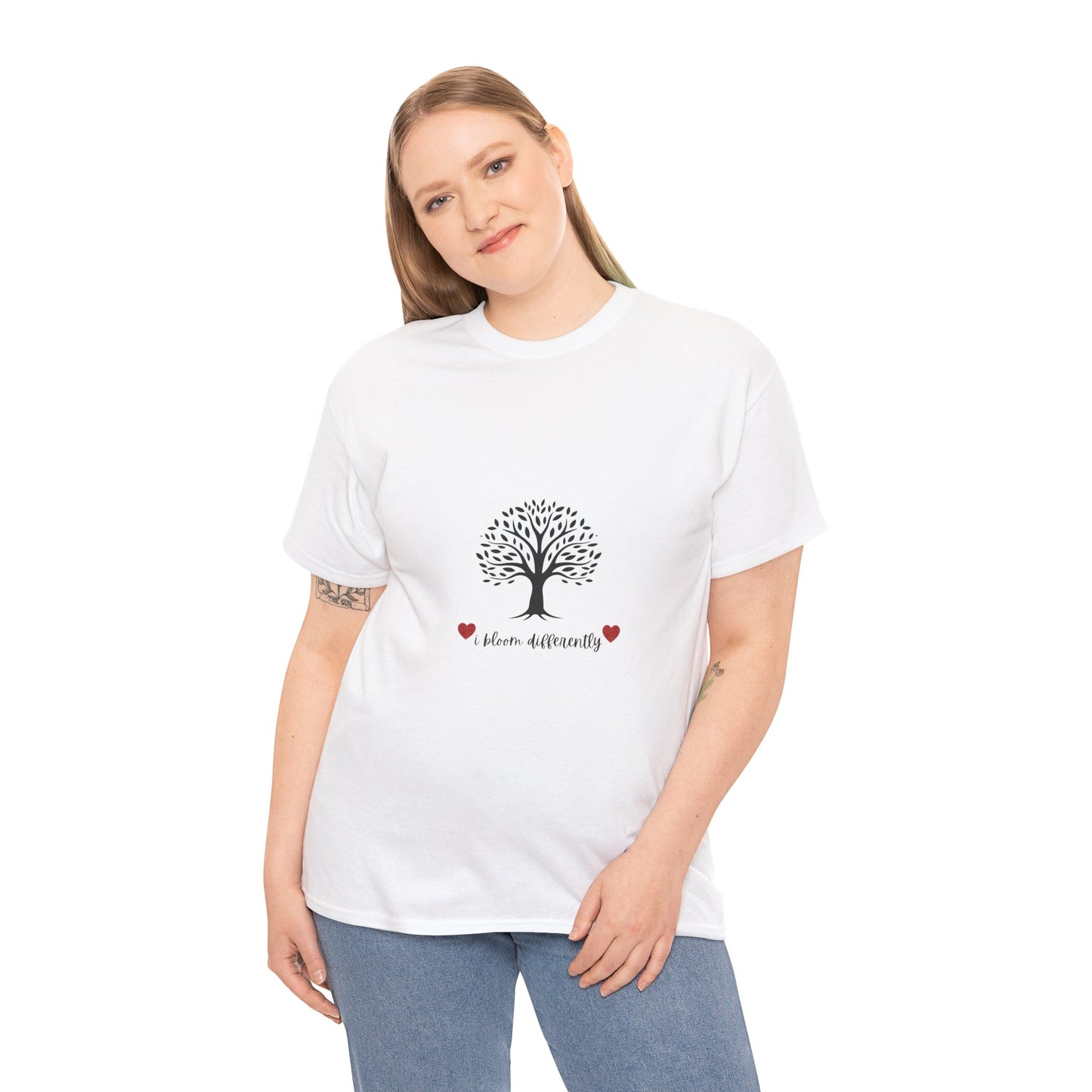 Tree of Life Unisex Cotton Tee | Heart Diversity Shirt, Gift for Nature Lovers, Eco-Friendly Fashion, Casual Wear, Meaningful Message