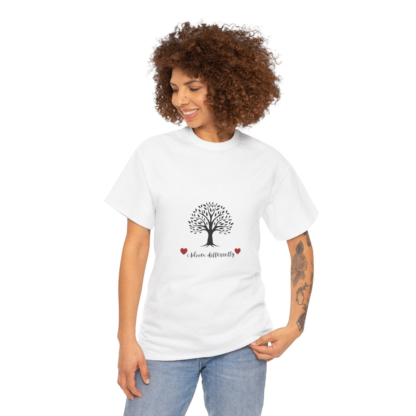 Tree of Life Unisex Cotton Tee | Heart Diversity Shirt, Gift for Nature Lovers, Eco-Friendly Fashion, Casual Wear, Meaningful Message