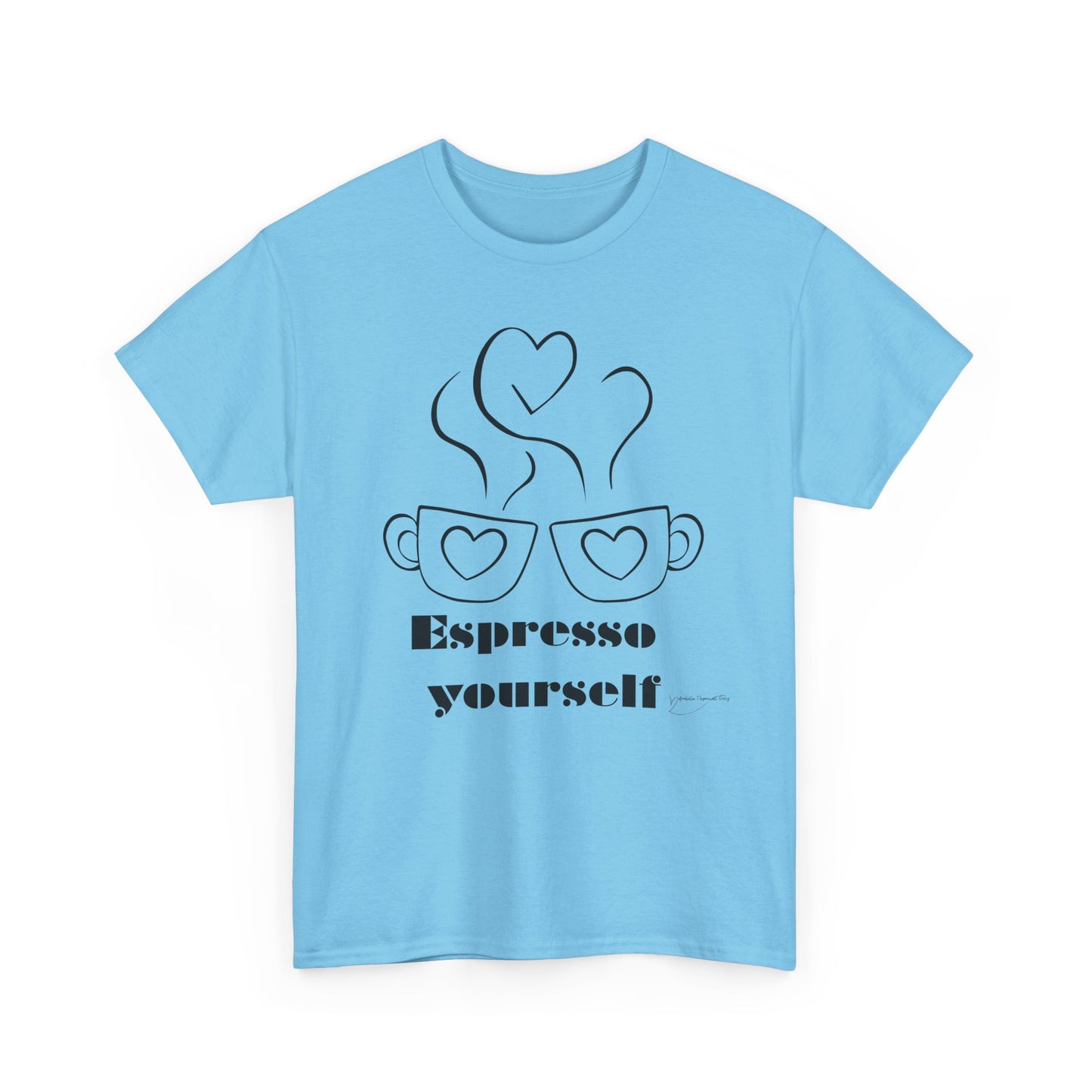 Espresso Yourself Unisex Heavy Cotton Tee, Coffee Lover Shirt, Gift for Baristas, Fun Casual Tee, Perfect for Birthdays and Coffee Days