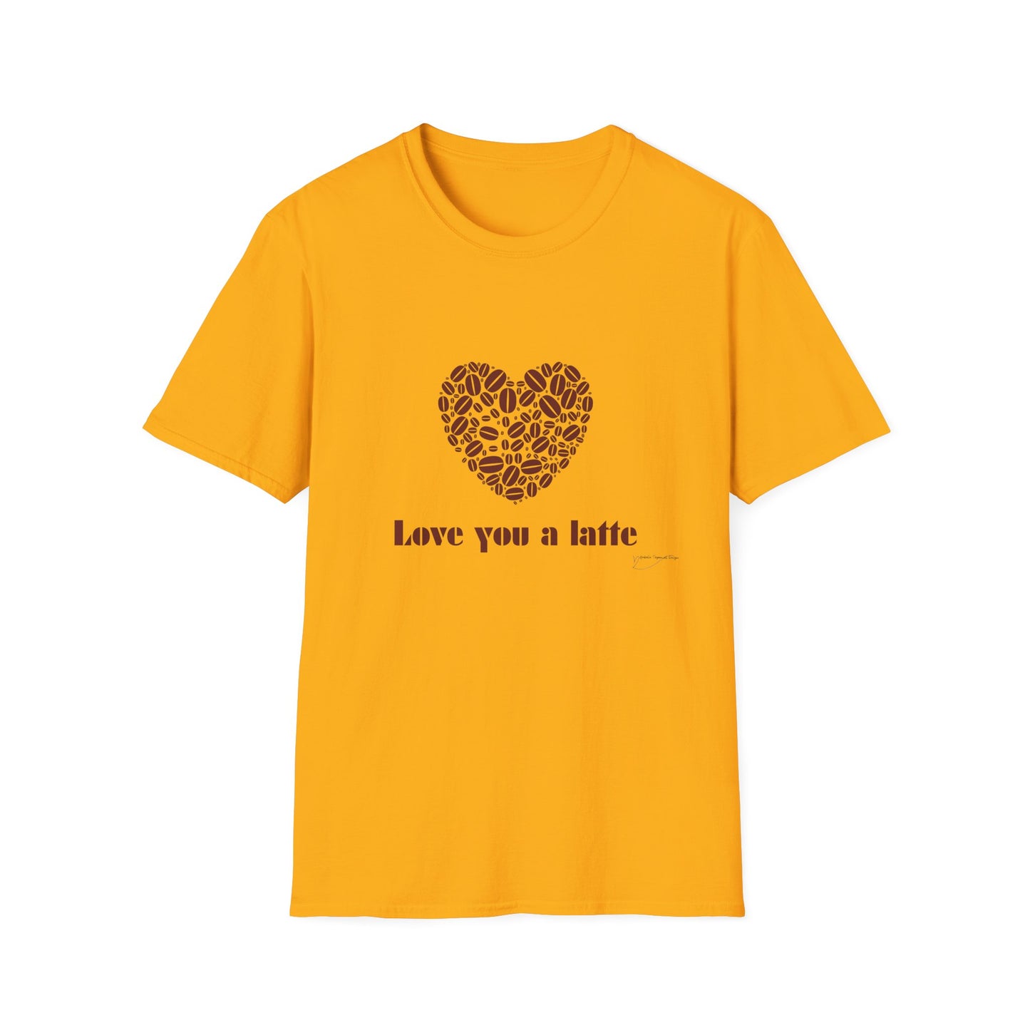Love You a Latte T-Shirt, Coffee Lover Tee, Cute Gift for Baristas, Valentine's Day Shirt, Unisex Cafe T-Shirt, Cozy Casual Wear