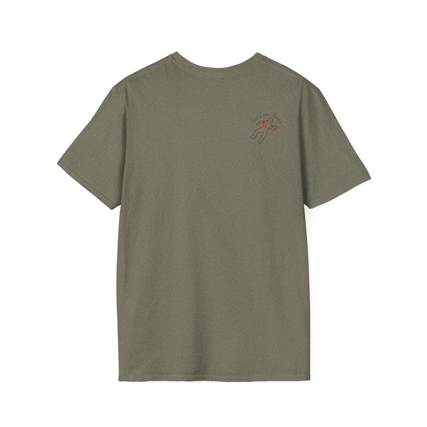"Latte & Larceny" True Crime T-Shirt - Unisex Softstyle T-Shirt - Casual Gift for Coffee & True Crime Lovers