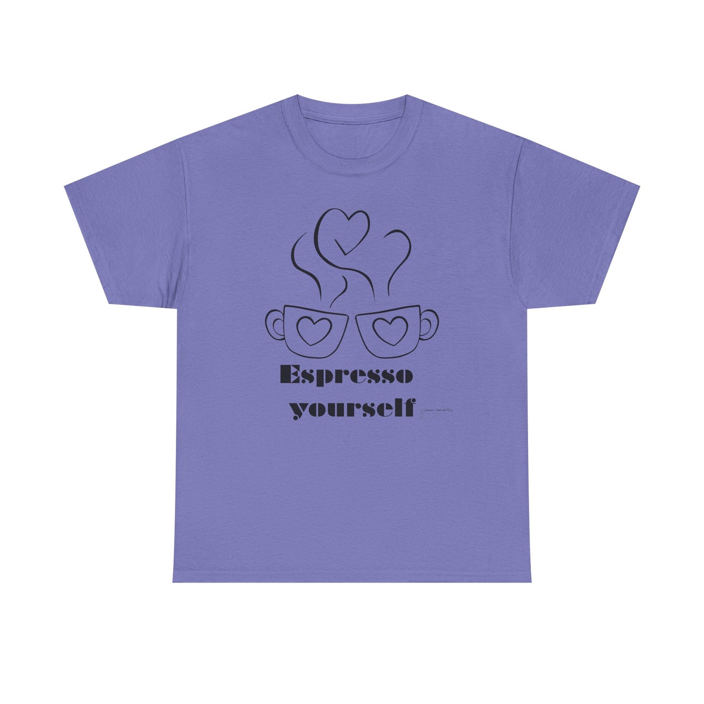 Espresso Yourself Unisex Heavy Cotton Tee, Coffee Lover Shirt, Gift for Baristas, Fun Casual Tee, Perfect for Birthdays and Coffee Days