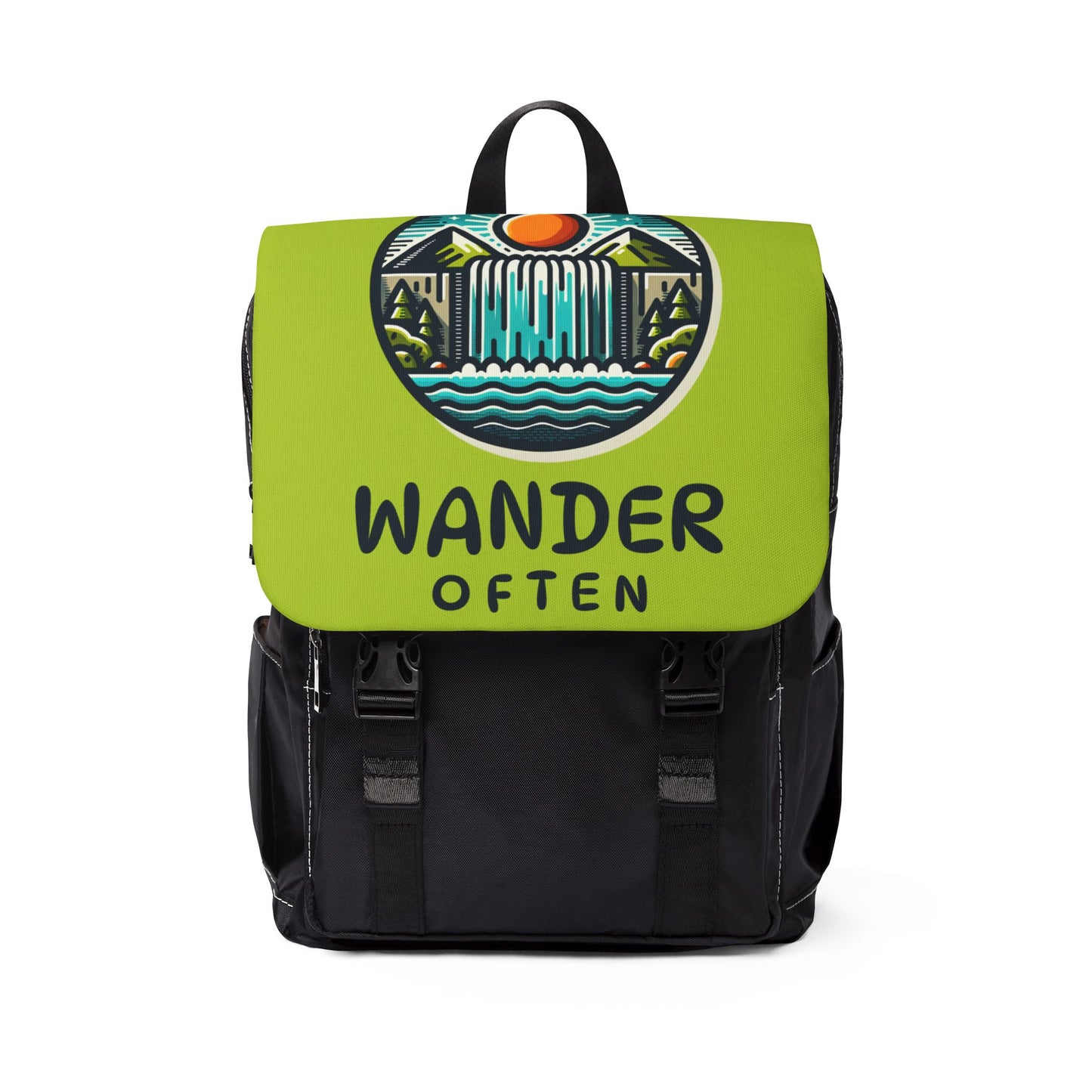 Unisex Casual Shoulder Backpack - Wander Often Adventure Bag, Travel Rucksack, Outdoor Tote, Hiking Backpack, Gift for Travelers